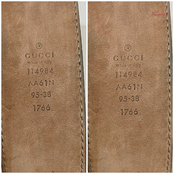 Authentic Gucci Black Guccissima Leather Silver Interlocking G Buckle Belt 95/38 - Picture 7 of 13